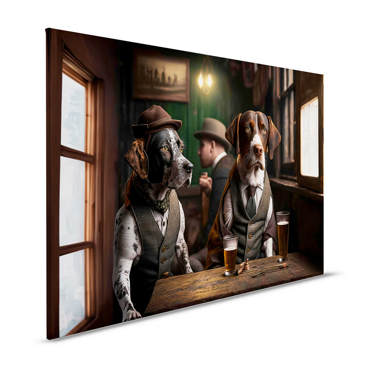 KI-Leinwandbild »Doggy Bar« – 120 cm x 80 cm
