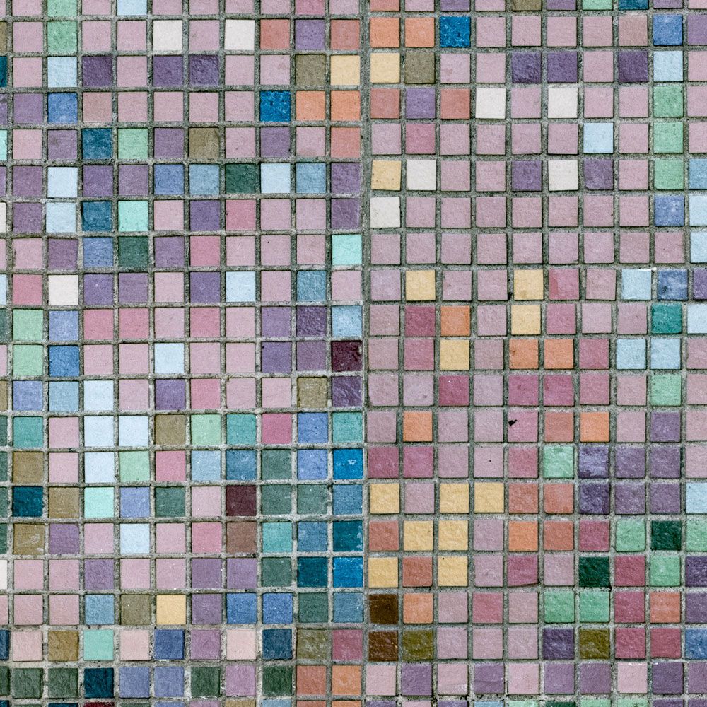             Fototapete »grand central« - Mosaikmuster in bunten Farben – Mattes, Glattes Vlies
        