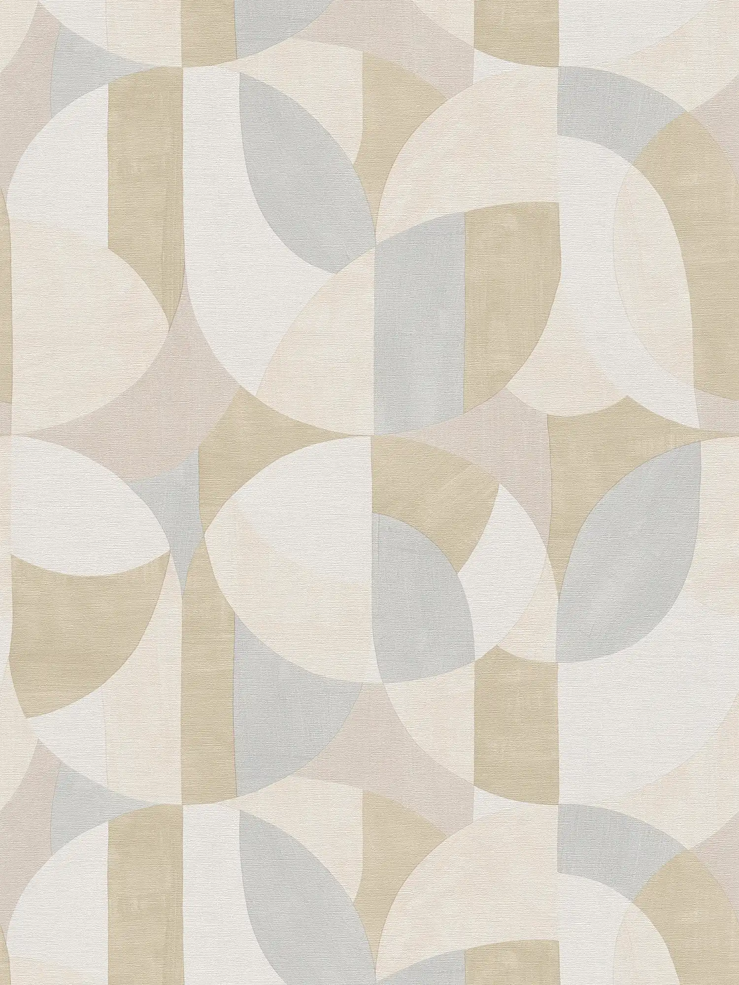         Abstrakte grafische Vliestapete im Bauhaus-Stil – Grau, Creme, Beige
    