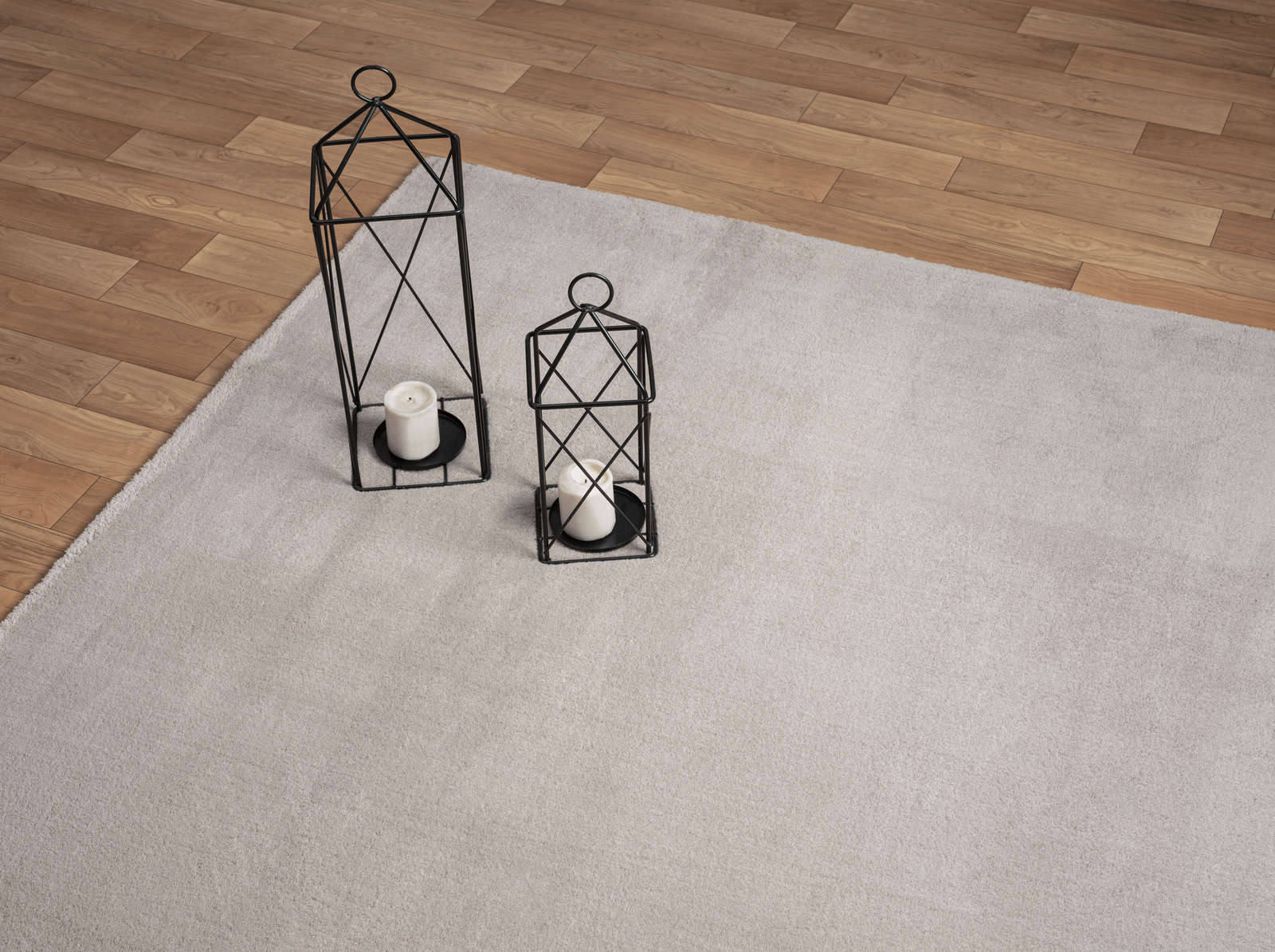             Modischer Hochflor Teppich in Sand – 150 x 80 cm
        