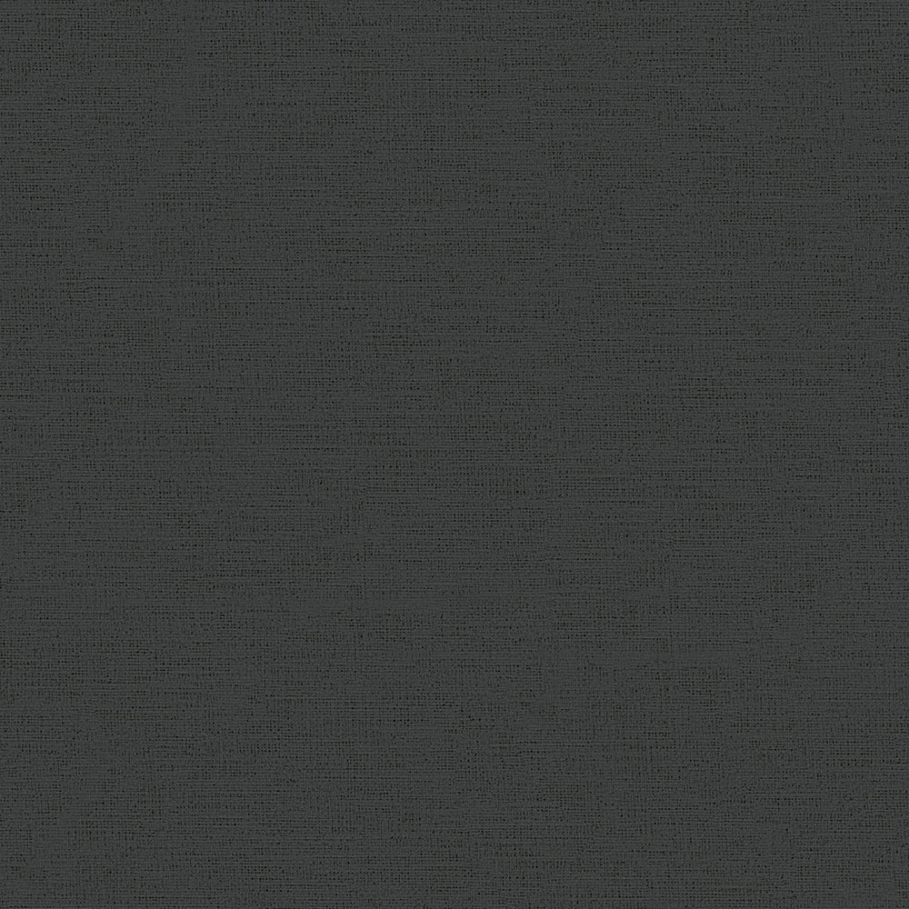             Schwarze Tapete einfarbig mit textiler Prägestruktur
        