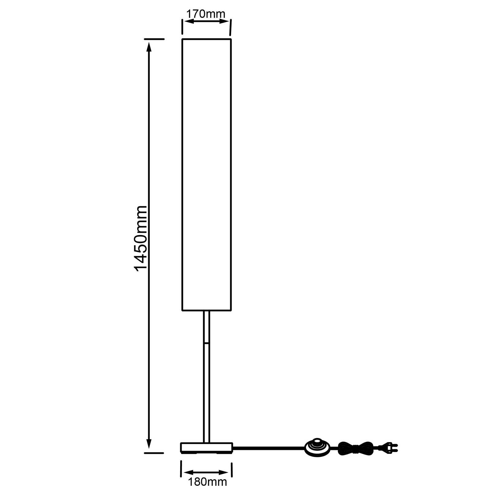             Stehleuchte aus Metall - Luan 2 – Weiss
        