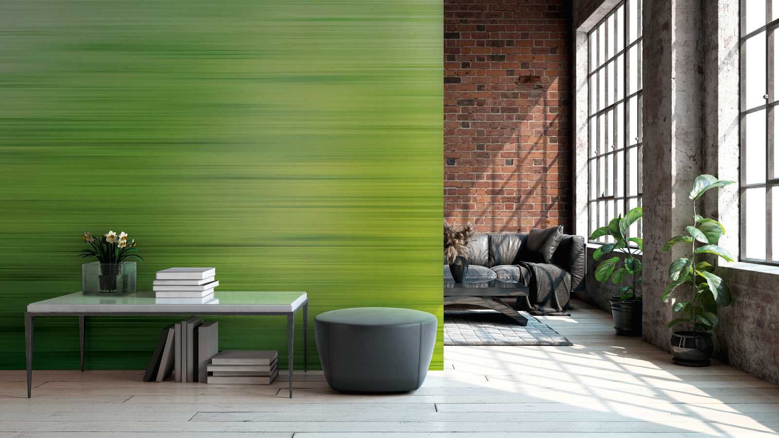 Grüne Motiv Design mit Tapete Farbverlauf