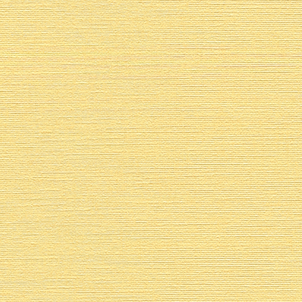             Einfarbige Vliestapete mit Leinenoptik – Gelb
        
