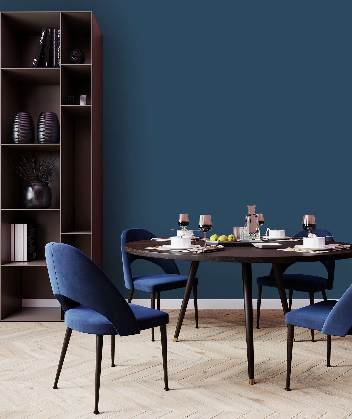 Premium Wandfarbe edles Dunkelblau »Blissful Blue« NW308 » 1l