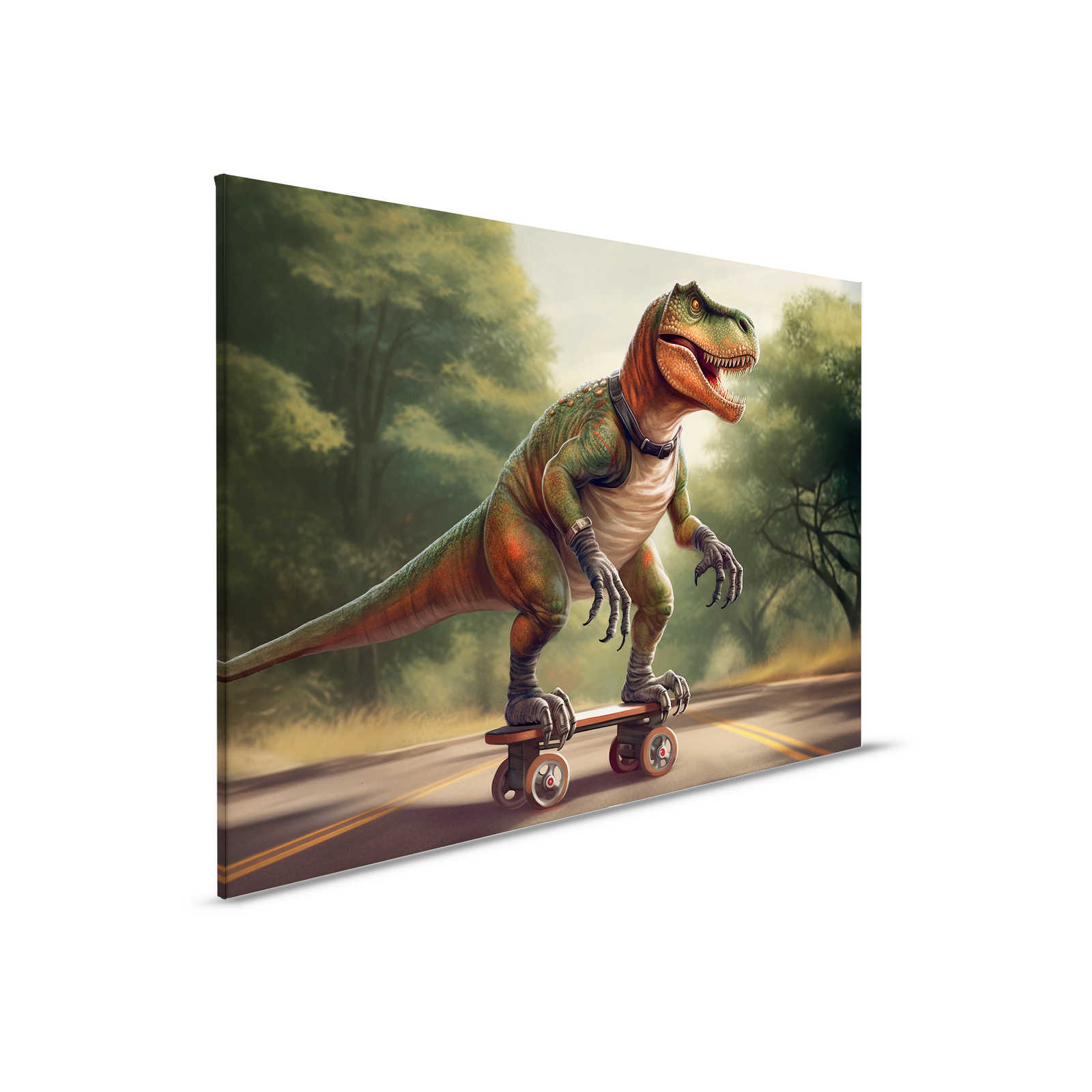             KI-Leinwandbild »skating t-rex« – 90 cm x 60 cm
        