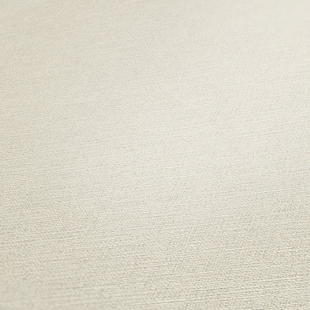             Weiße Tapete mit Buchleinen-Optik in hellem Naturweiß
        