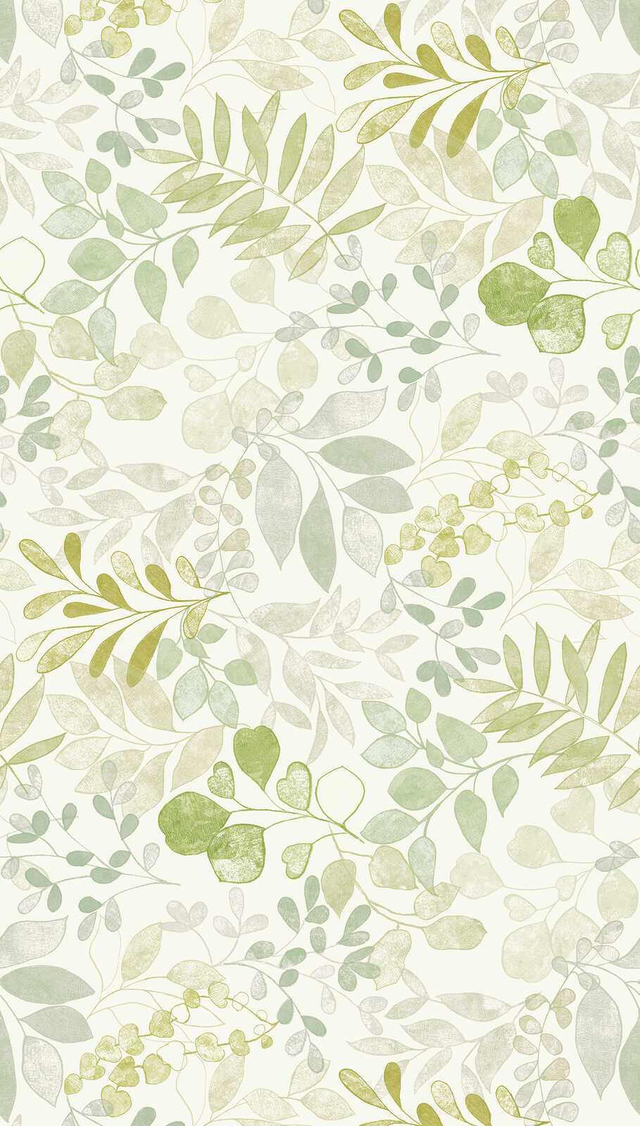             Motivtapete im XXL-Design mit Blumenmuster im Aquarelldesign – Creme, Grün
        