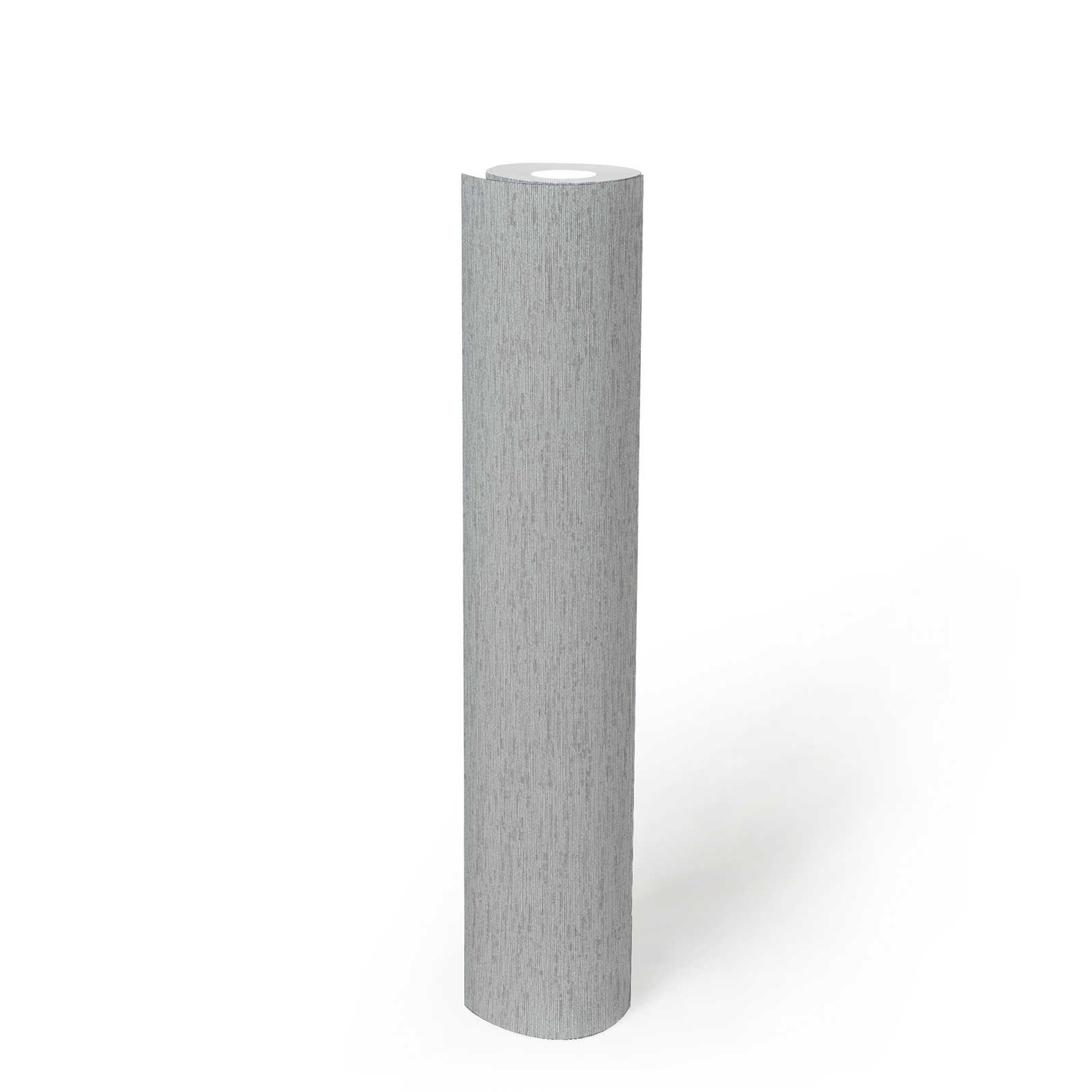             Einfarbige Vliestapete in Textil-Optik mit leichter Struktur, matt – Grau, Hellgrau
        