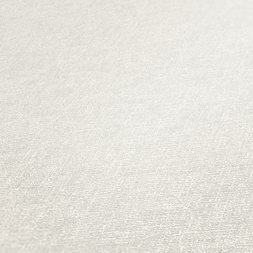             Einfarbige Tapete dunkles Weiß mit dezentem Strukturmuster
        