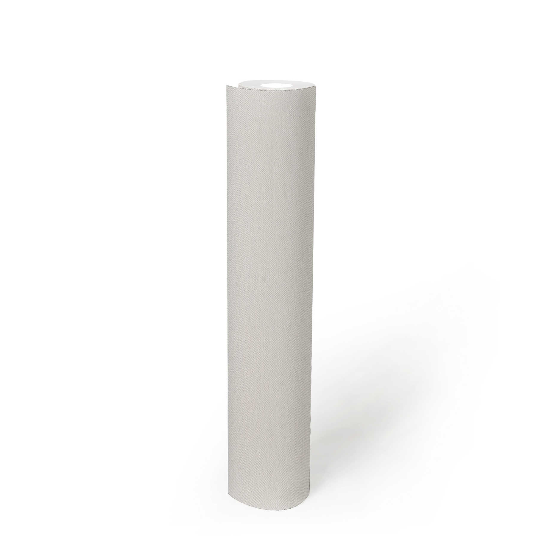             Leinenoptik Tapete Weiß einfarbig mit Strukturdesign
        