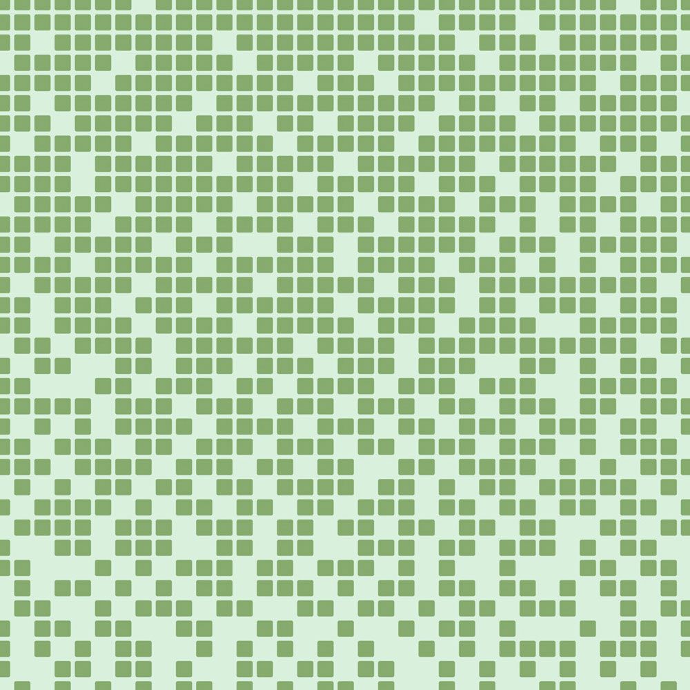             Fototapete »pixi mint« - Mosaikmuster mit Pixel-Stil – Grün | Glattes, leicht perlmutt-schimmerndes Vlies
        