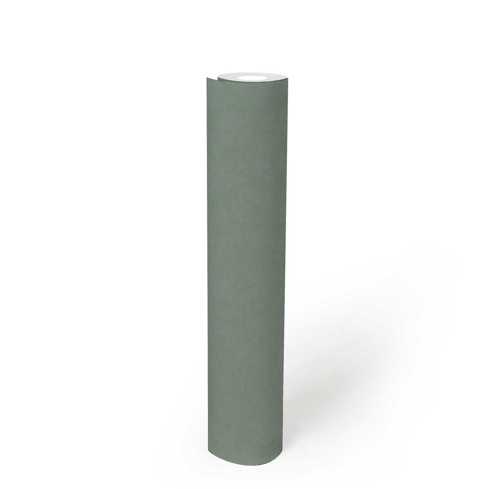             Einfarbige Vliestapete mit sanfter Struktur – Grün
        