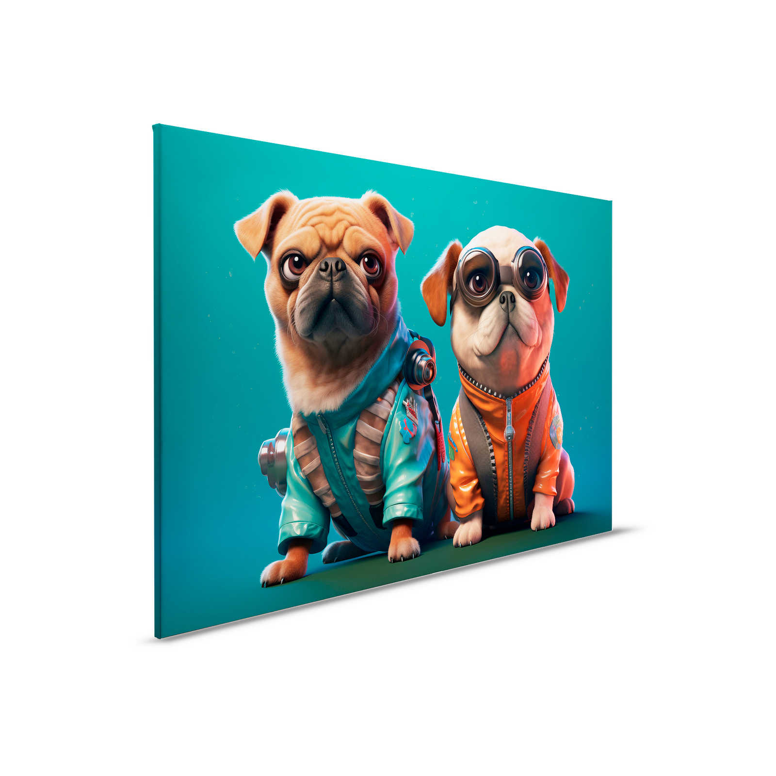             KI-Leinwandbild »Cute Dogs« – 90 cm x 60 cm
        