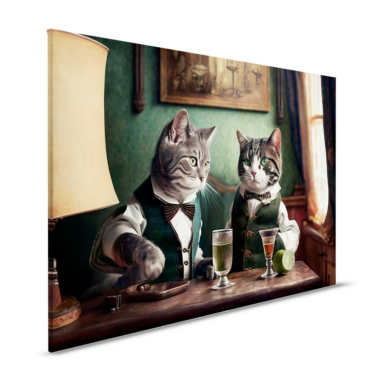 KI-Leinwandbild »Kitty Bar 2« – 120 cm x 80 cm
