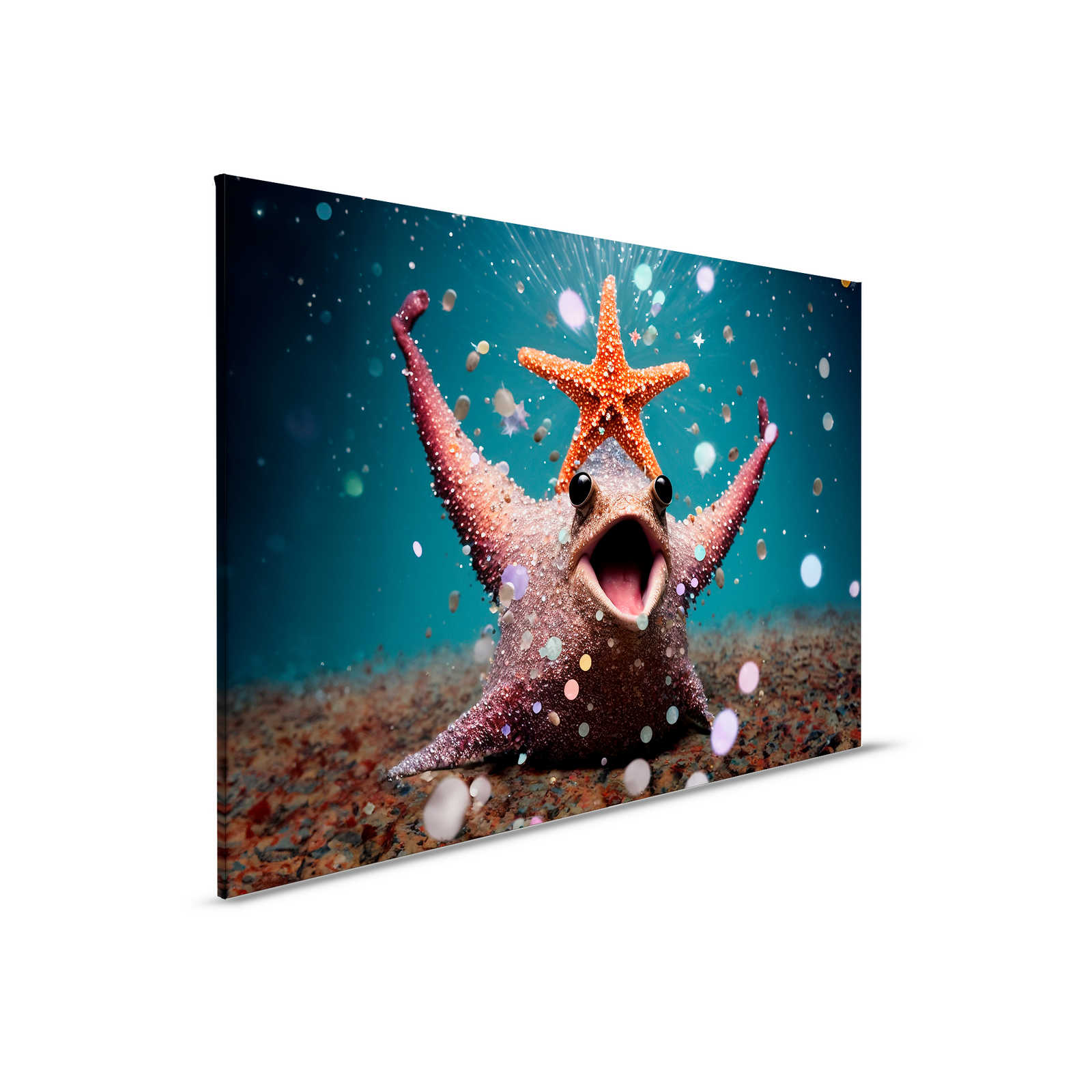             KI-Leinwandbild »party starfish« – 90 cm x 60 cm
        