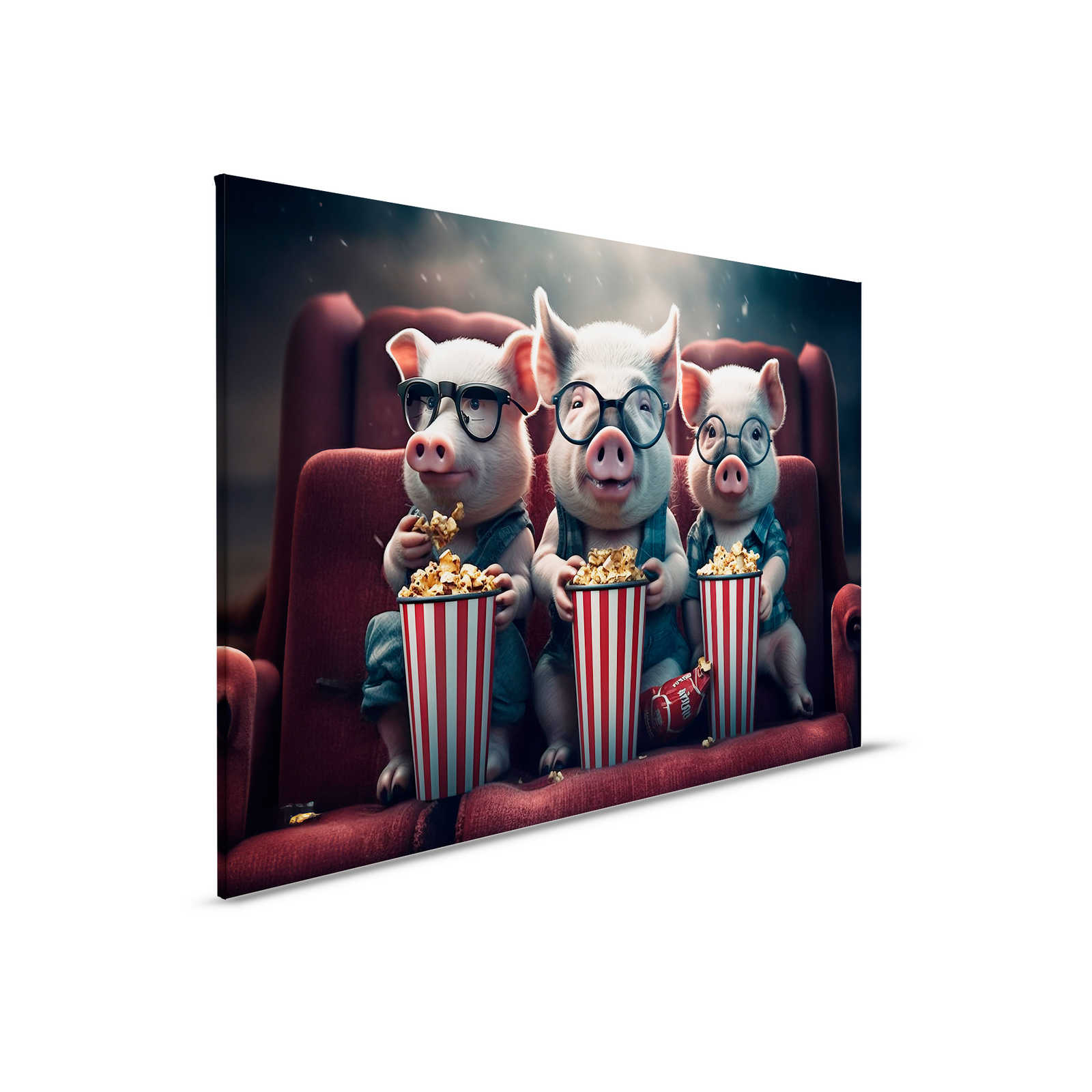         KI-Leinwandbild »popcorn pigs« – 90 cm x 60 cm
    