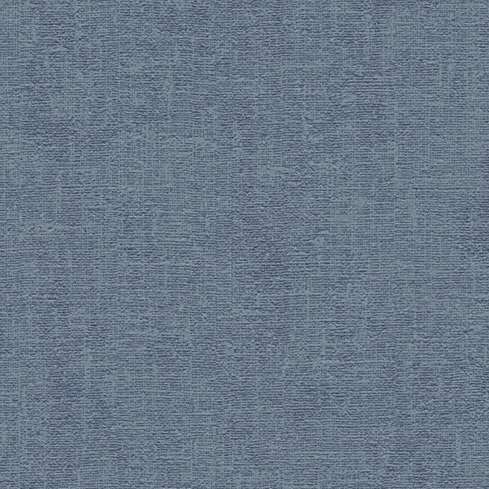             Unitapete meliert mit Textil-Optik – Blau
        