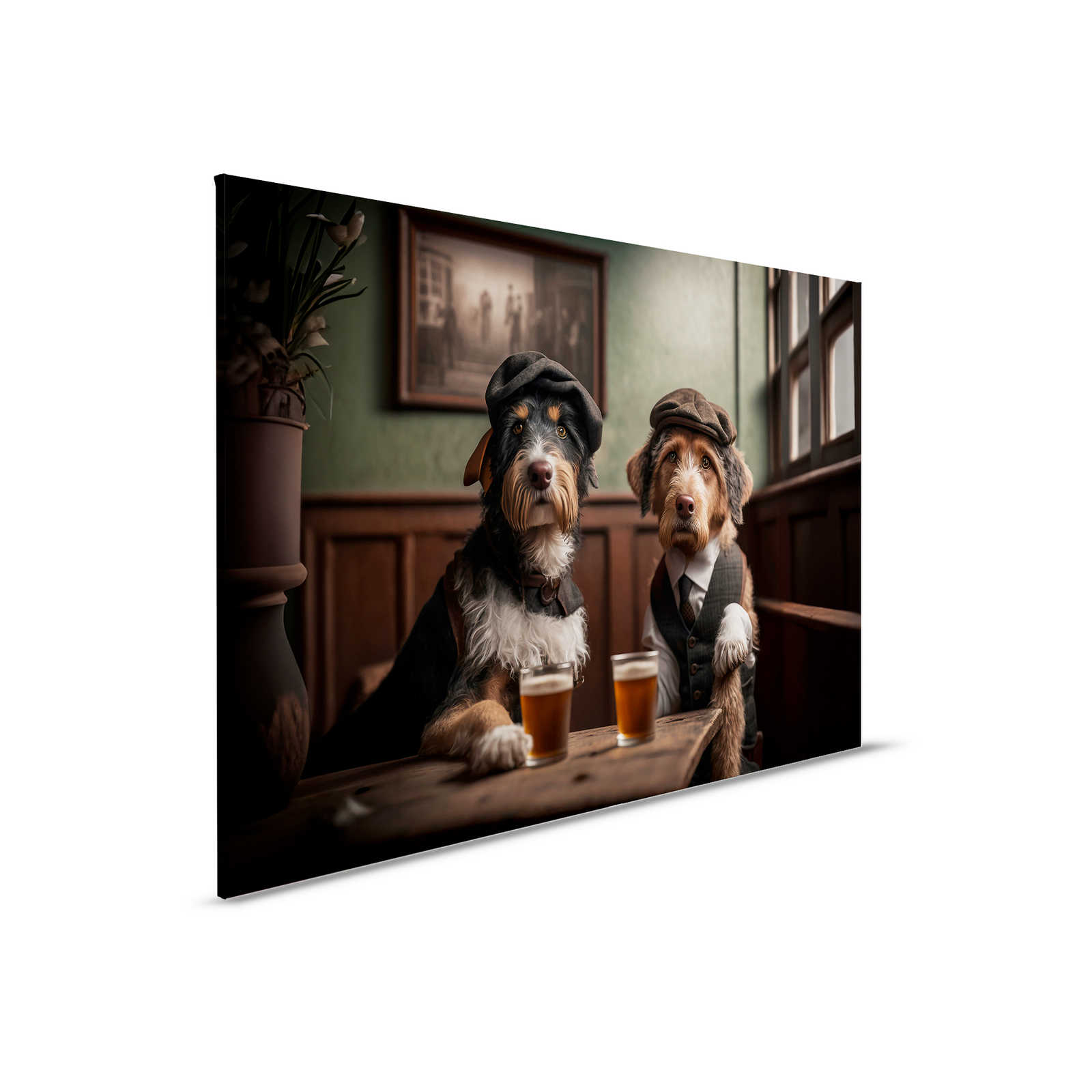 KI-Leinwandbild »Doggy Bar 3« – 90 cm x 60 cm
