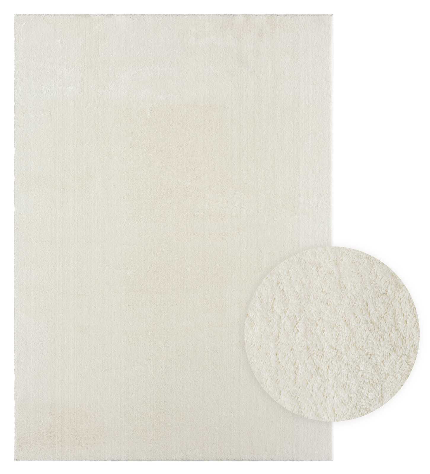             Modischer Hochflor Teppich in Creme – 230 x 160 cm
        