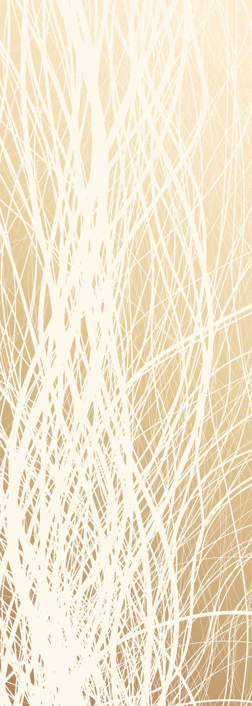            Grafik Fototapete modernes Gras Design gelb auf Premium Glattvlies
        